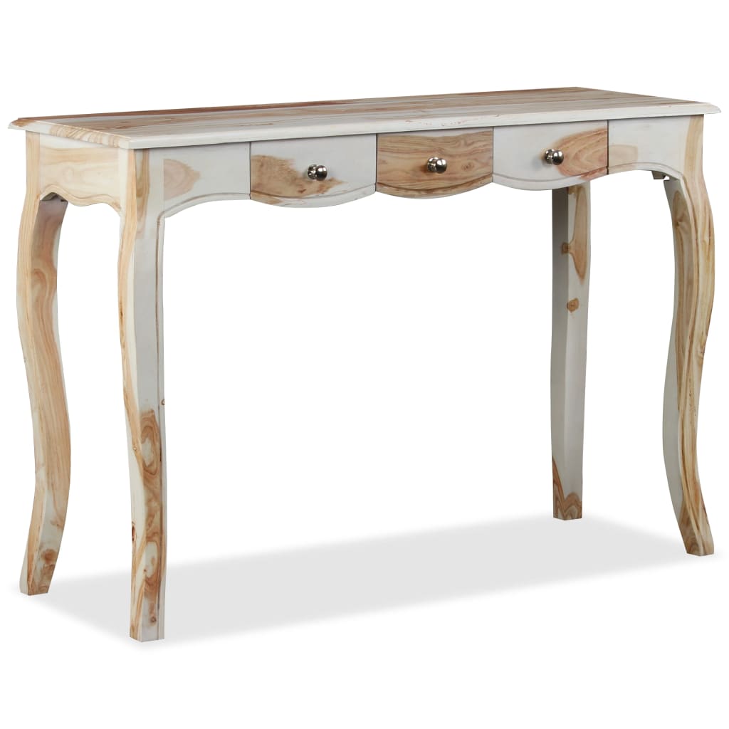 Skänk med 3 lådor massivt sheeshamträ 110x40x76 cm