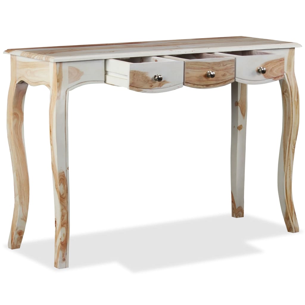 Skänk med 3 lådor massivt sheeshamträ 110x40x76 cm