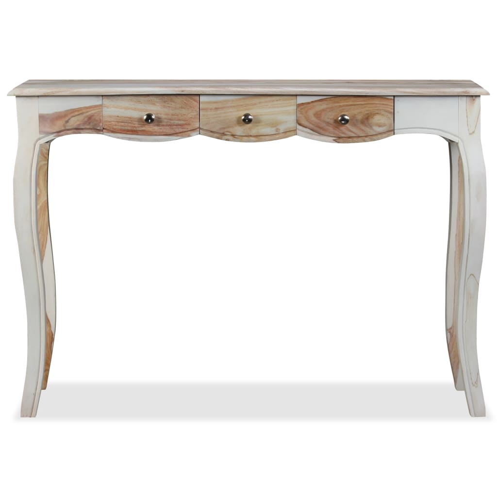 Skänk med 3 lådor massivt sheeshamträ 110x40x76 cm