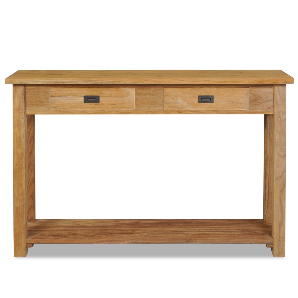 Konsolbord i massiv teak 120x30x80 cm