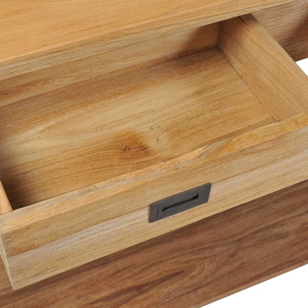 Konsolbord i massiv teak 120x30x80 cm