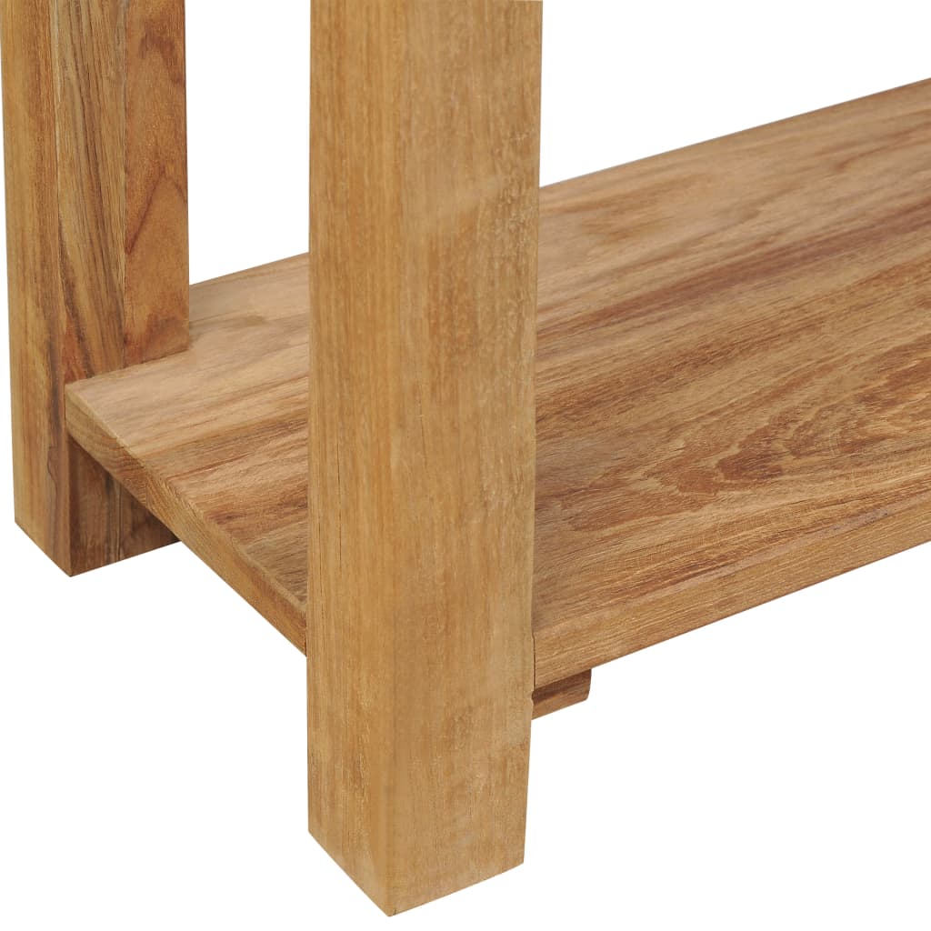 Konsolbord i massiv teak 120x30x80 cm