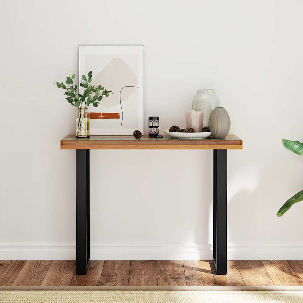 Konsolbord i teak 100x35x75 cm
