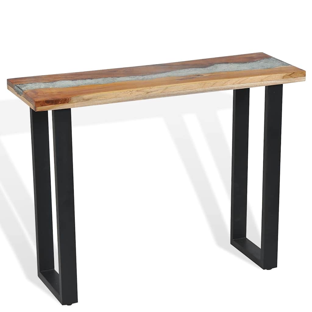Konsolbord i teak 100x35x75 cm