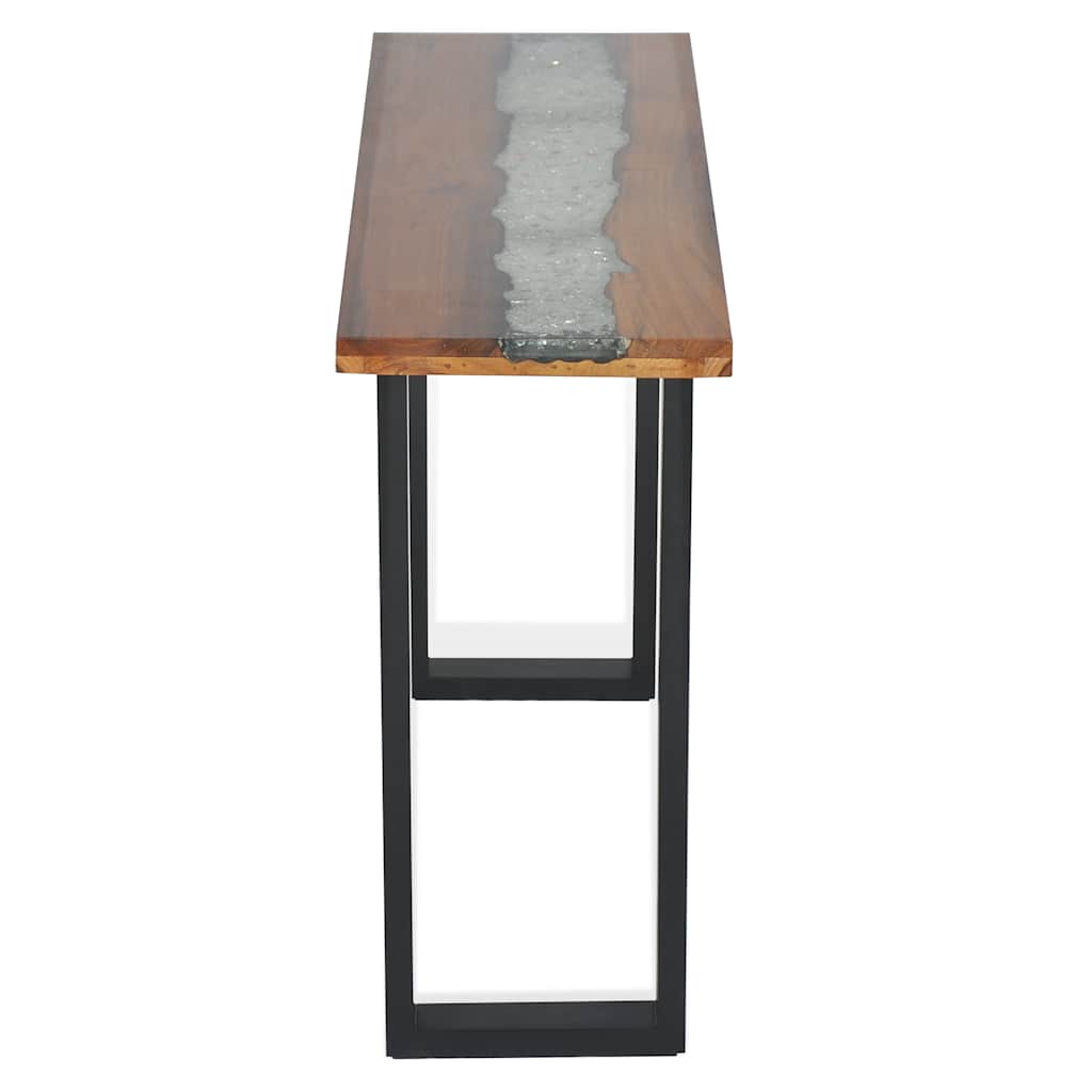 Konsolbord i teak 100x35x75 cm