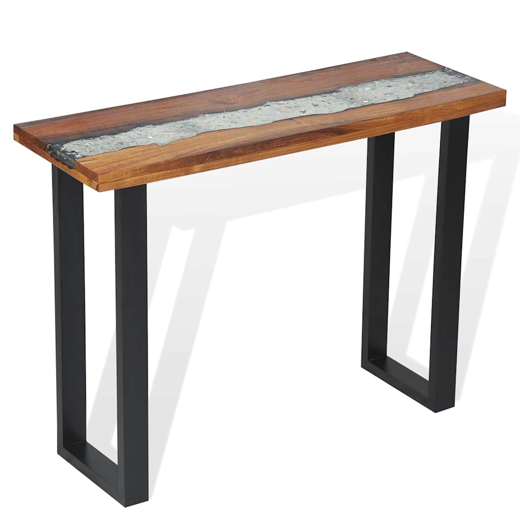 Konsolbord i teak 100x35x75 cm