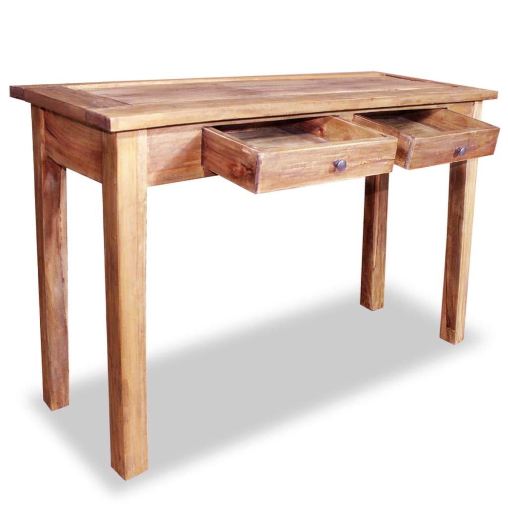 Konsolbord massivt mahognyträ 123x42x75 cm
