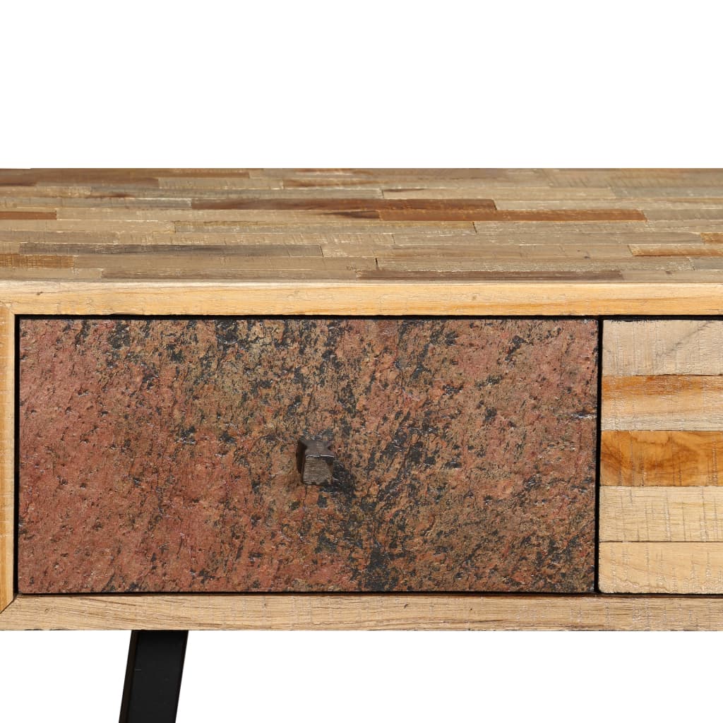 Konsolbord massivt återvunnet teakträ 120x30x76 cm