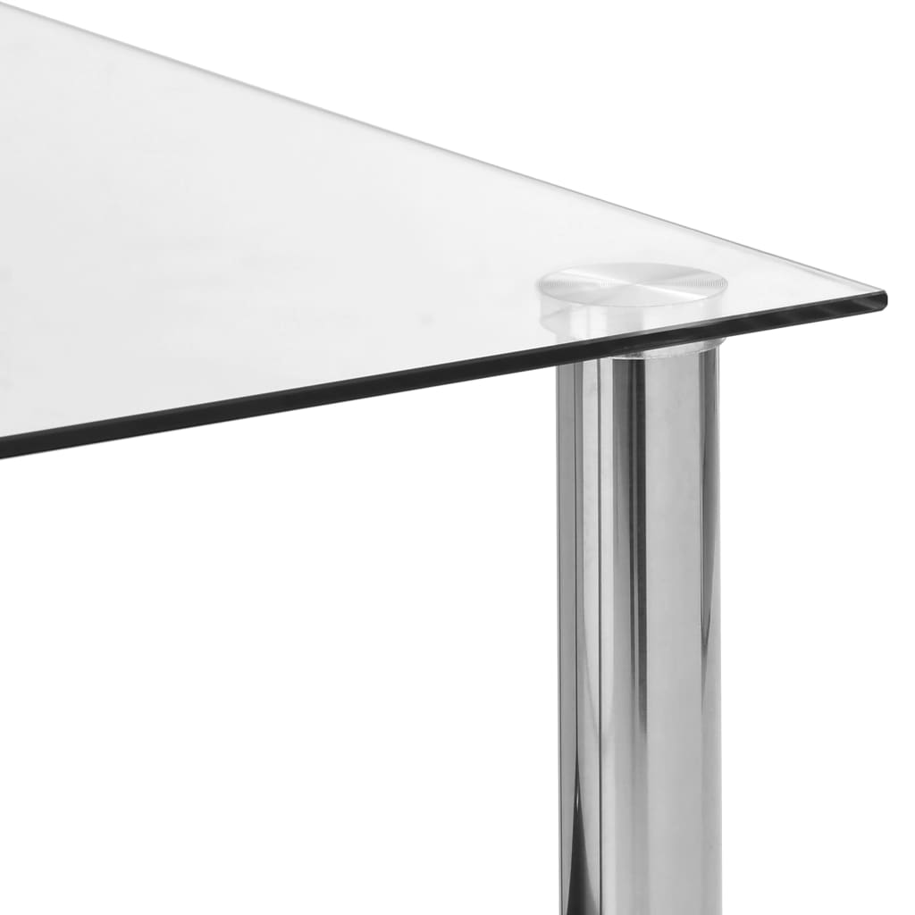 Sidobord genomskinligt 45x50x45 cm glas