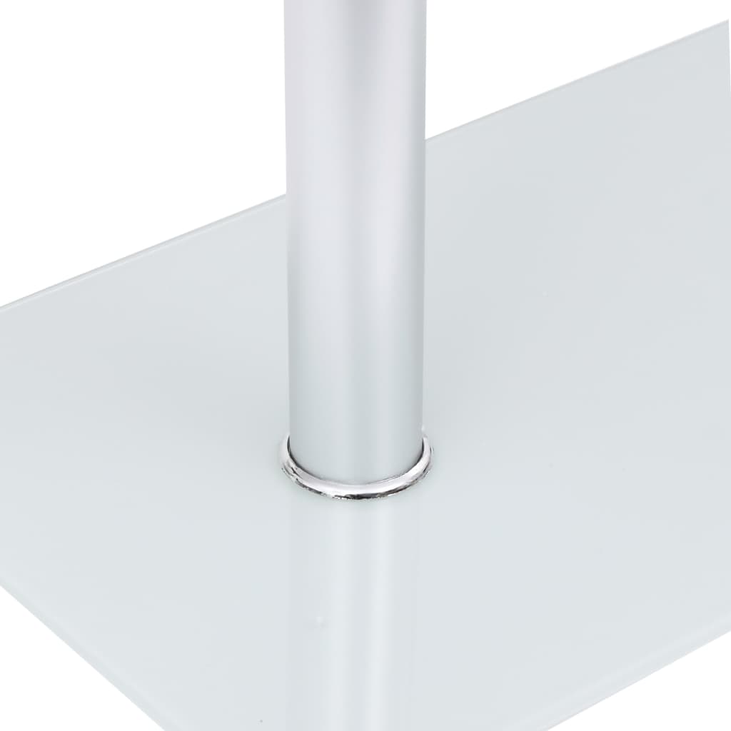 U-format sidobord genomskinligt 45x30x58 cm härdat glas