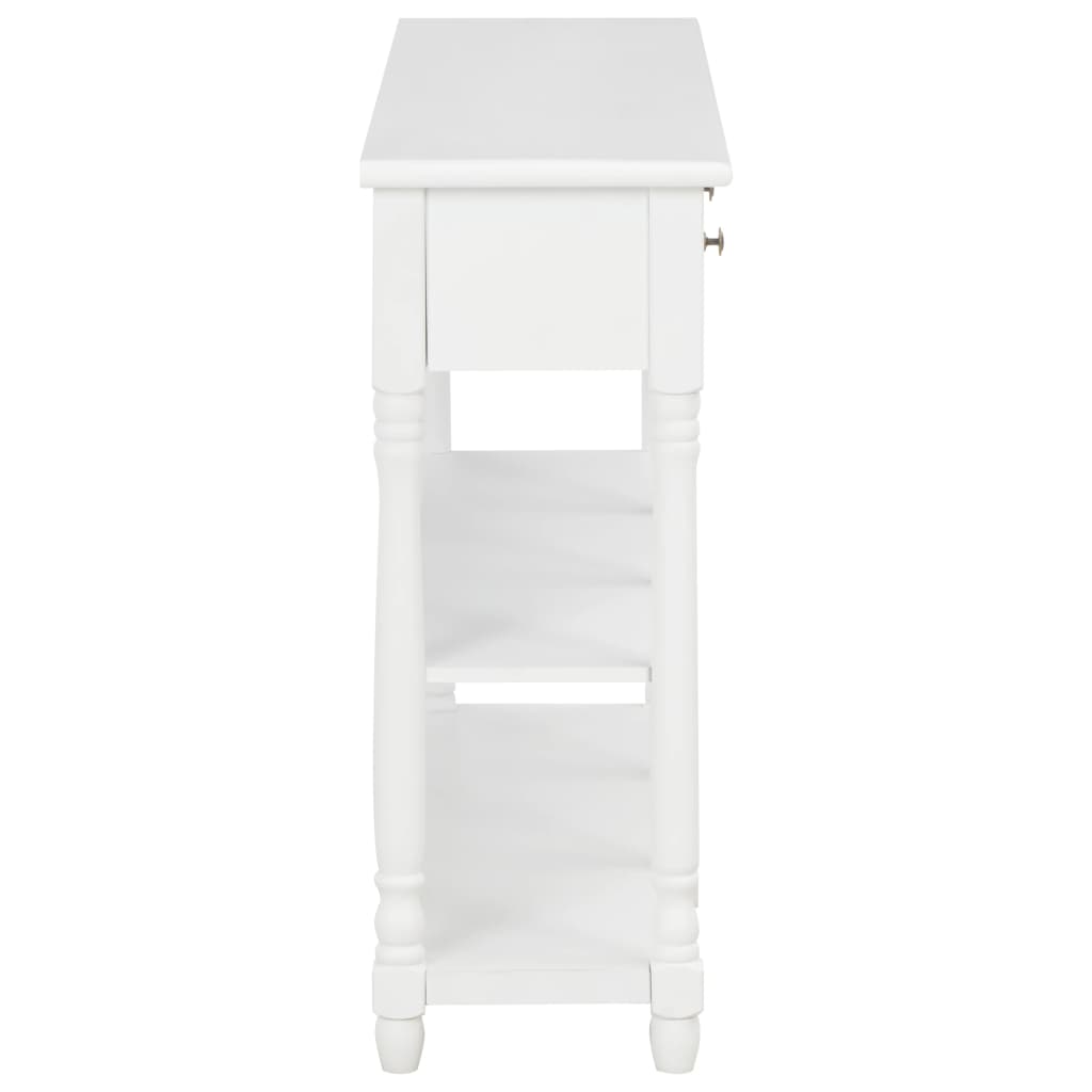 Konsolbord vit 120x30x76 cm MDF