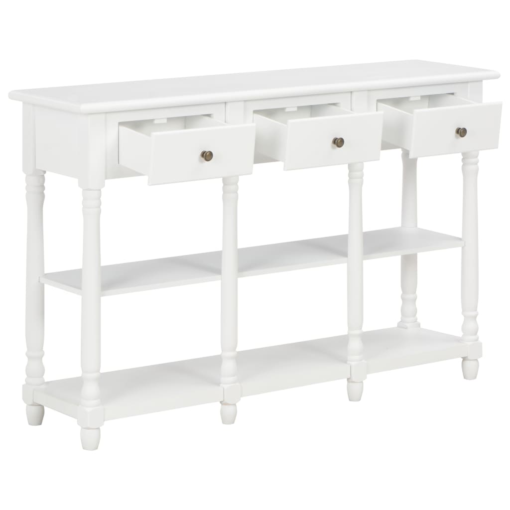 Konsolbord vit 120x30x76 cm MDF