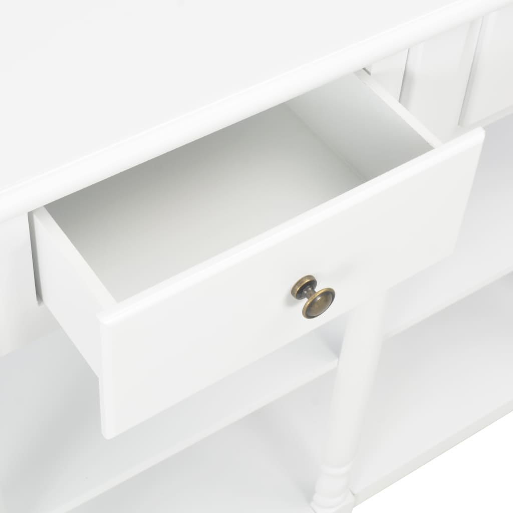 Konsolbord vit 120x30x76 cm MDF