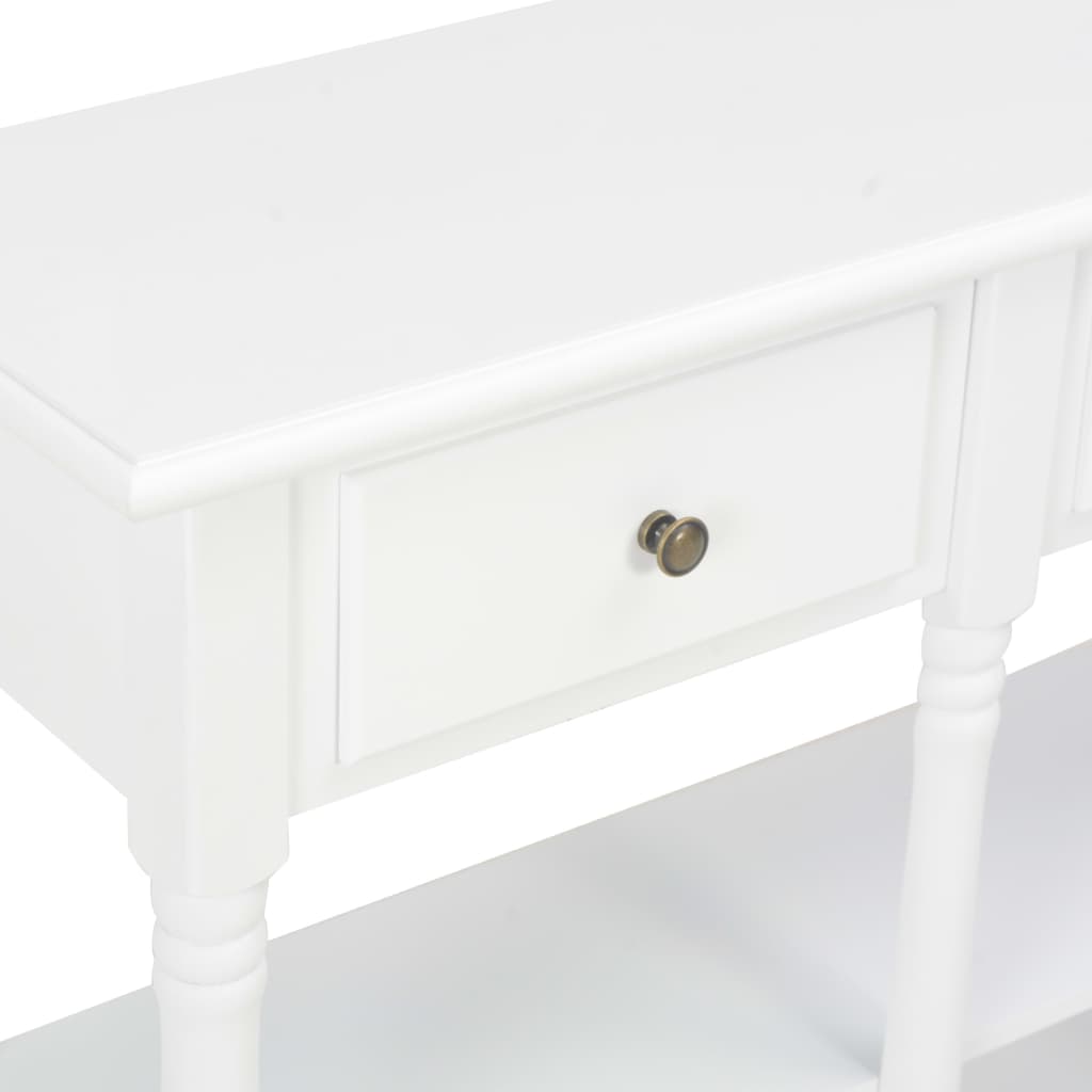 Konsolbord vit 120x30x76 cm MDF