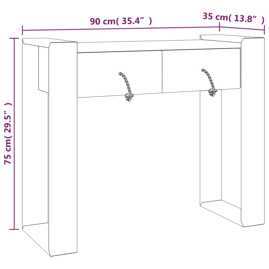 Avlastningsbord 90x35x75 cm massiv teak