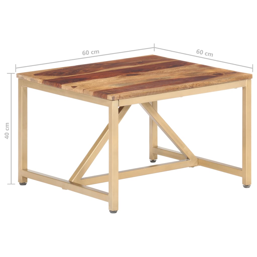 Sidobord 60x60x40 cm massivt trä