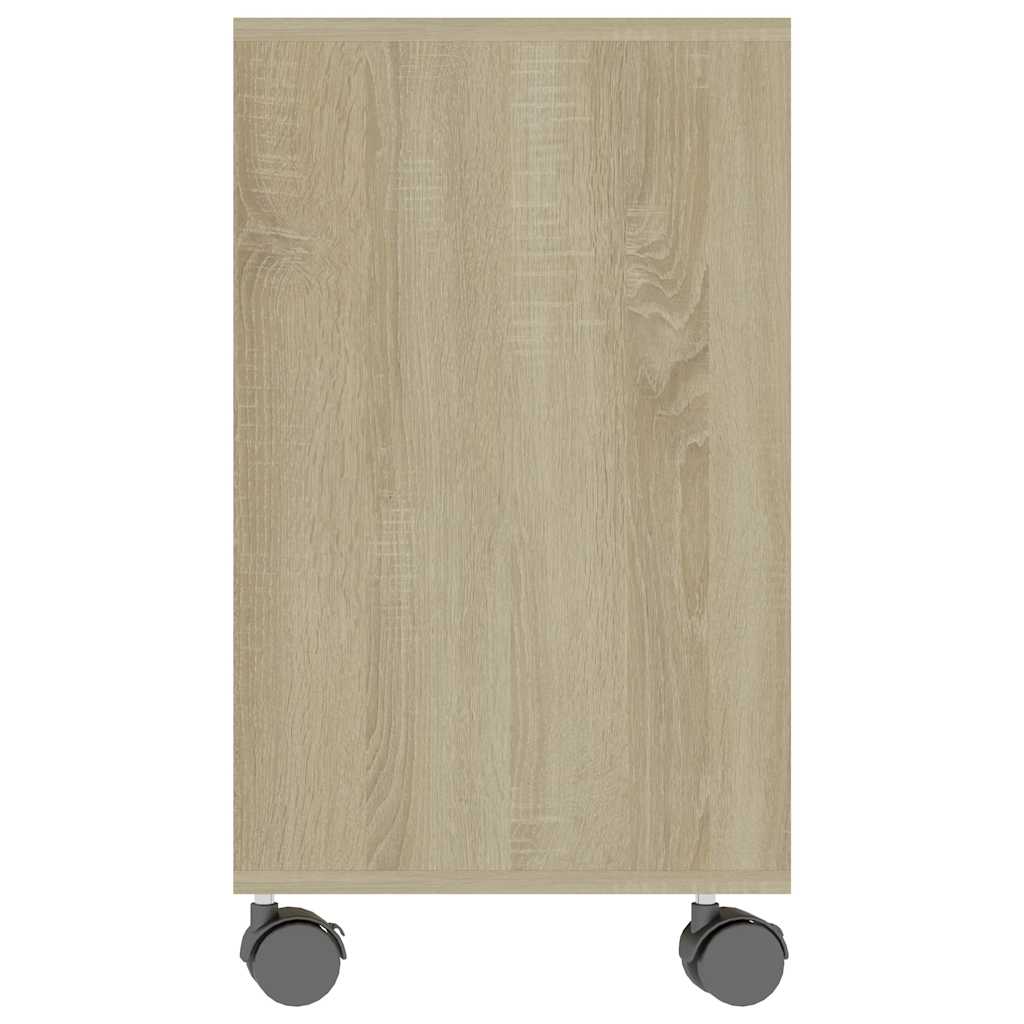 Sidobord sonoma-ek 70x35x55 cm konstruerat trä