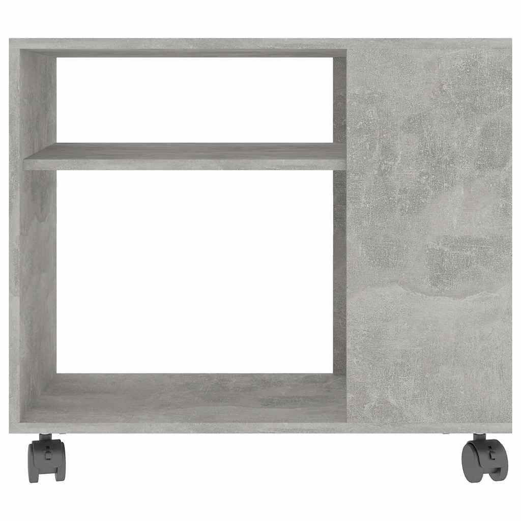 Sidobord betonggrå 70x35x55 cm konstruerat trä