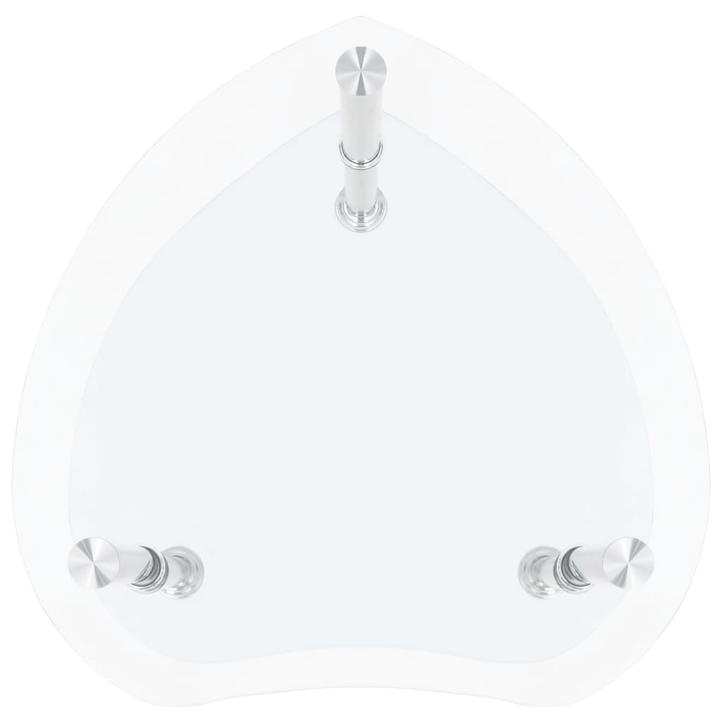 Sidobord med 2 hyllplan genomskinligt 38x38x50 cm härdat glas