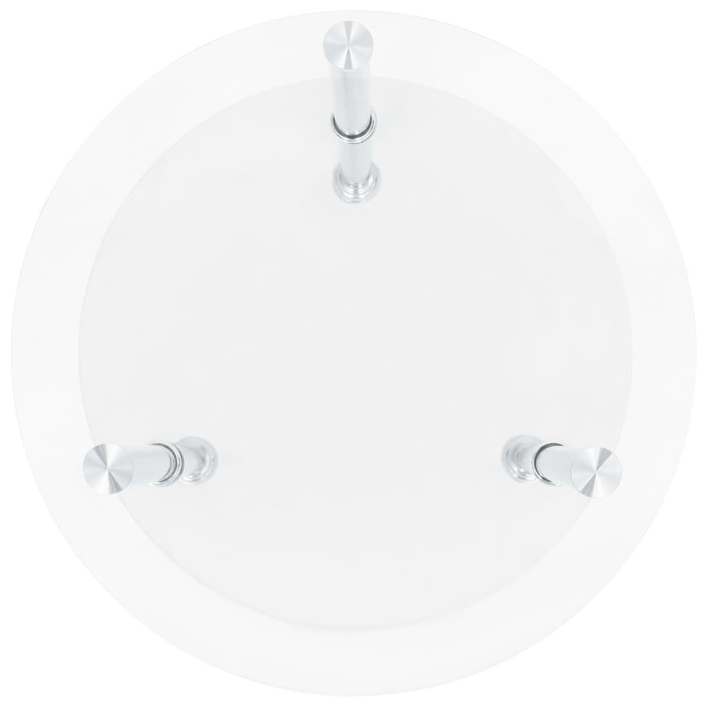 Sidobord med 2 hyllplan genomskinligt 38 cm härdat glas