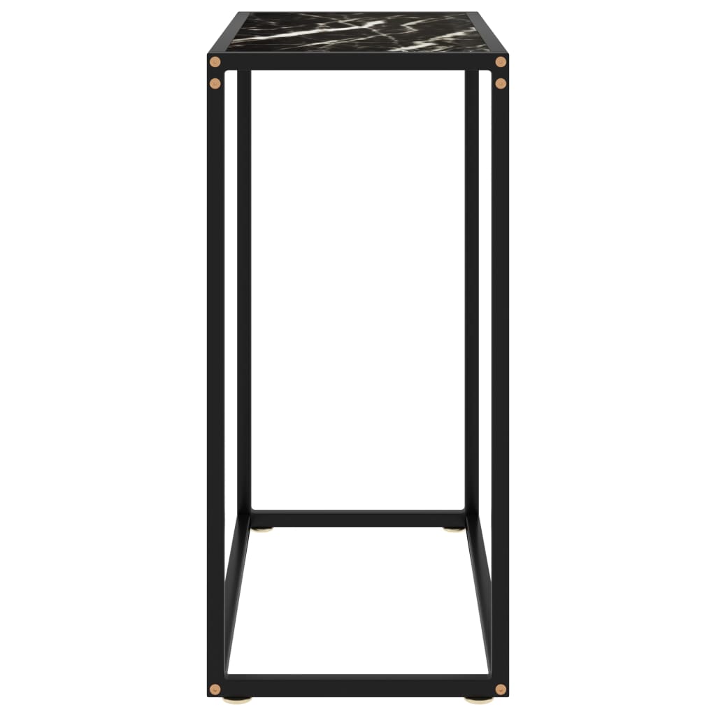 Konsolbord svart 60x35x75 cm härdat glas