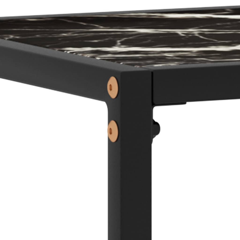 Konsolbord svart 60x35x75 cm härdat glas