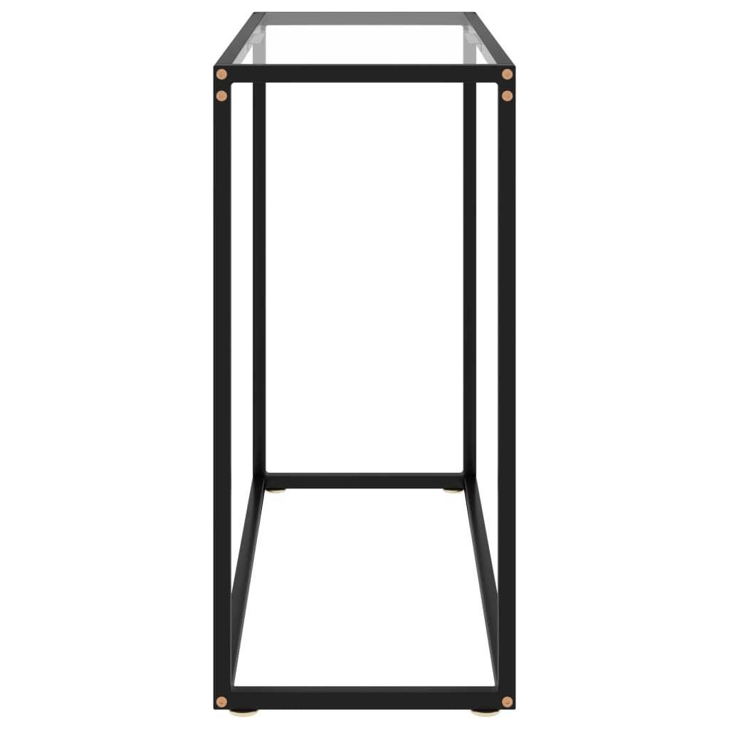 Konsolbord transparent 80x35x75 cm härdat glas