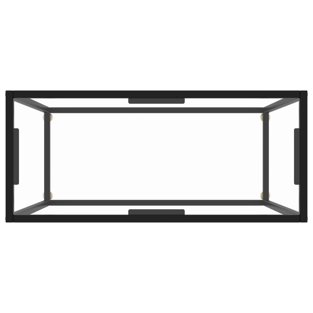 Konsolbord transparent 80x35x75 cm härdat glas