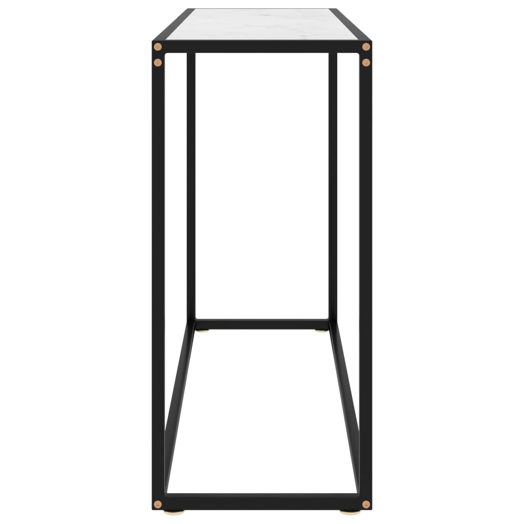 Konsolbord vit 100x35x75 cm härdat glas