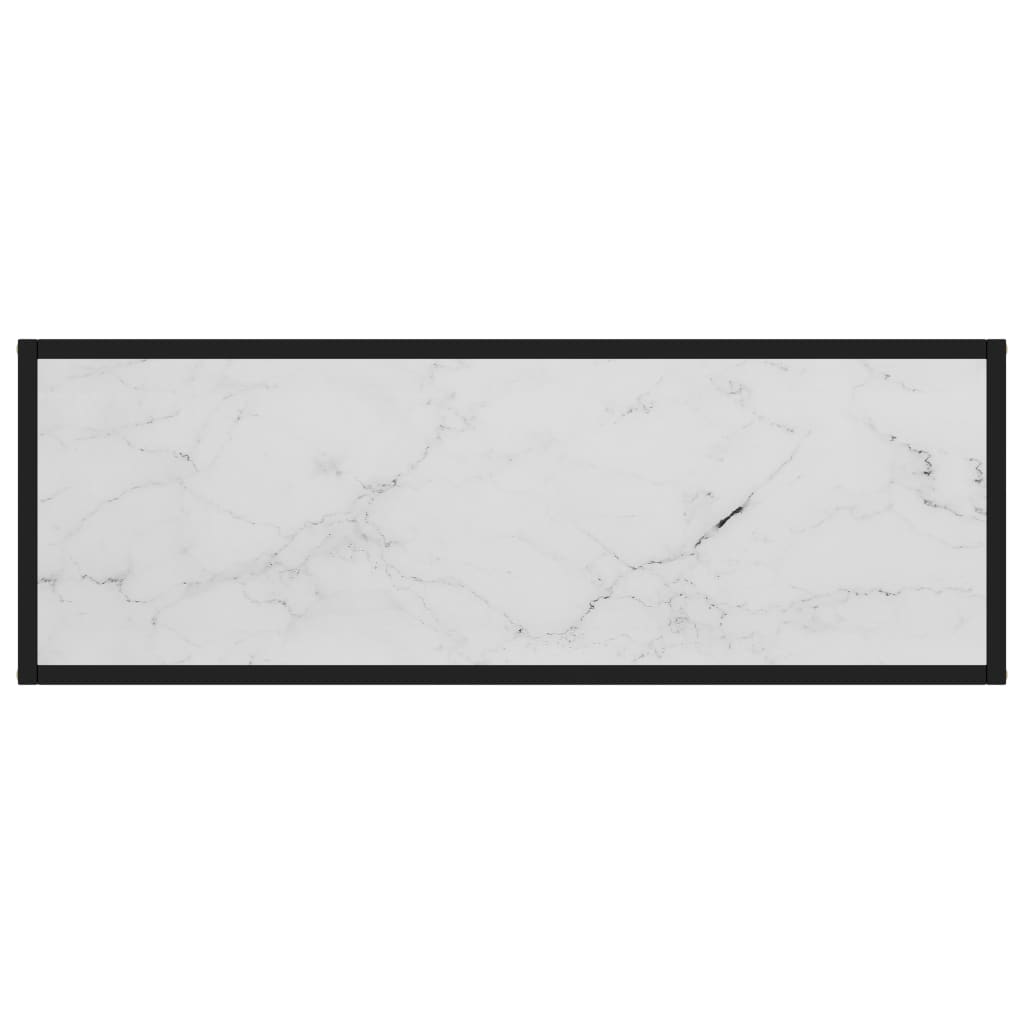 Konsolbord vit 100x35x75 cm härdat glas