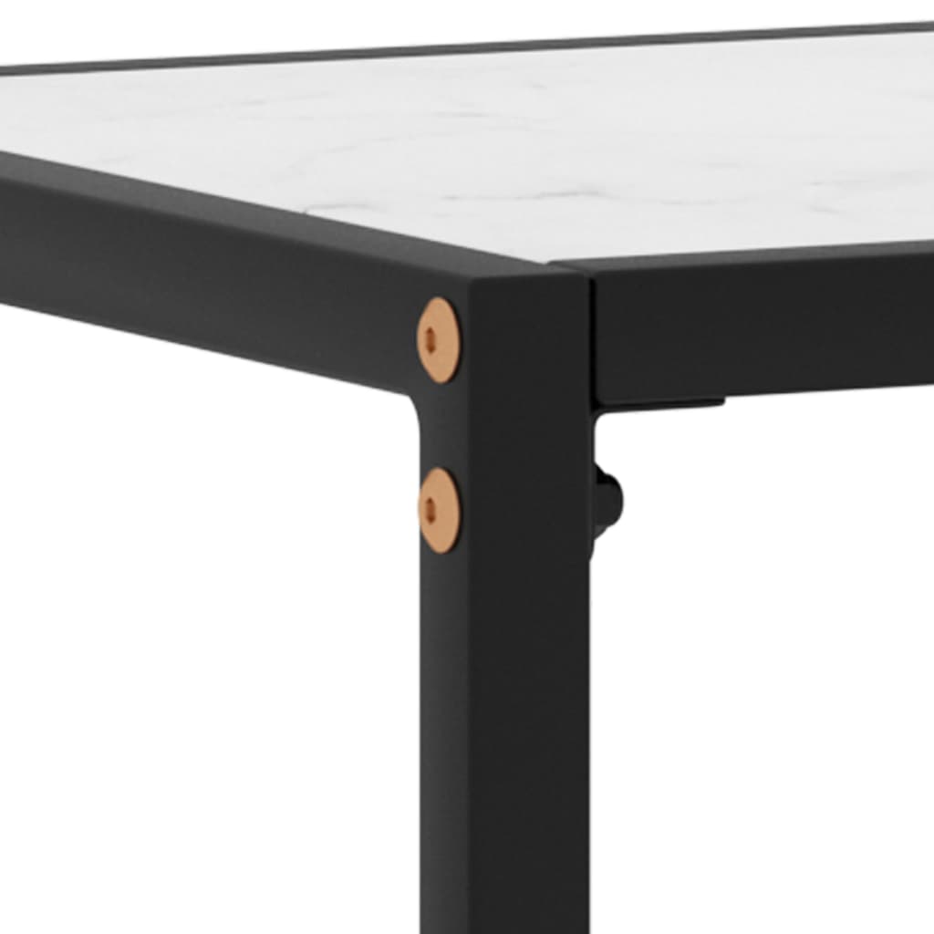 Konsolbord vit 100x35x75 cm härdat glas