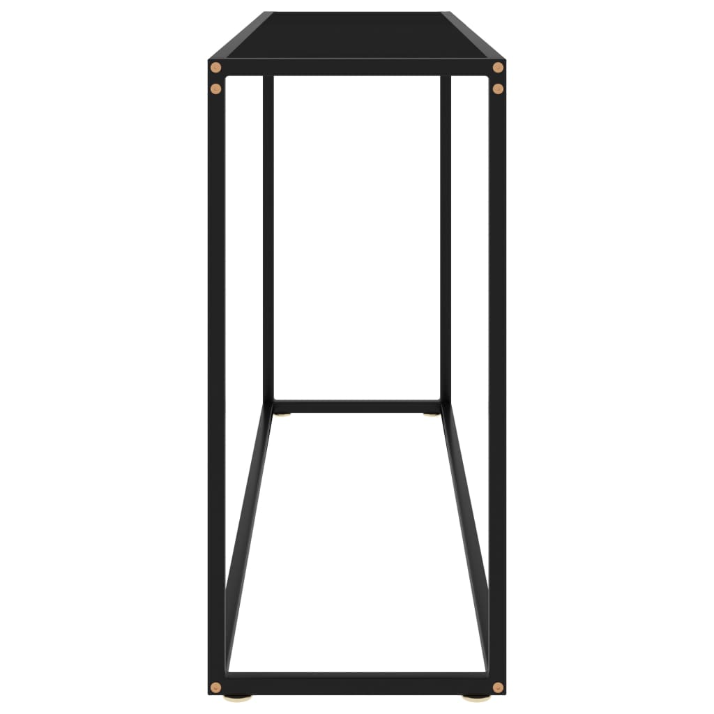 Konsolbord svart 120x35x75 cm härdat glas