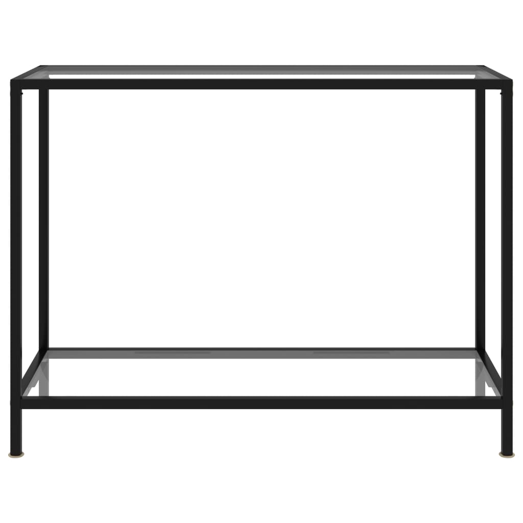 Konsolbord transparent 100x35x75 cm härdat glas