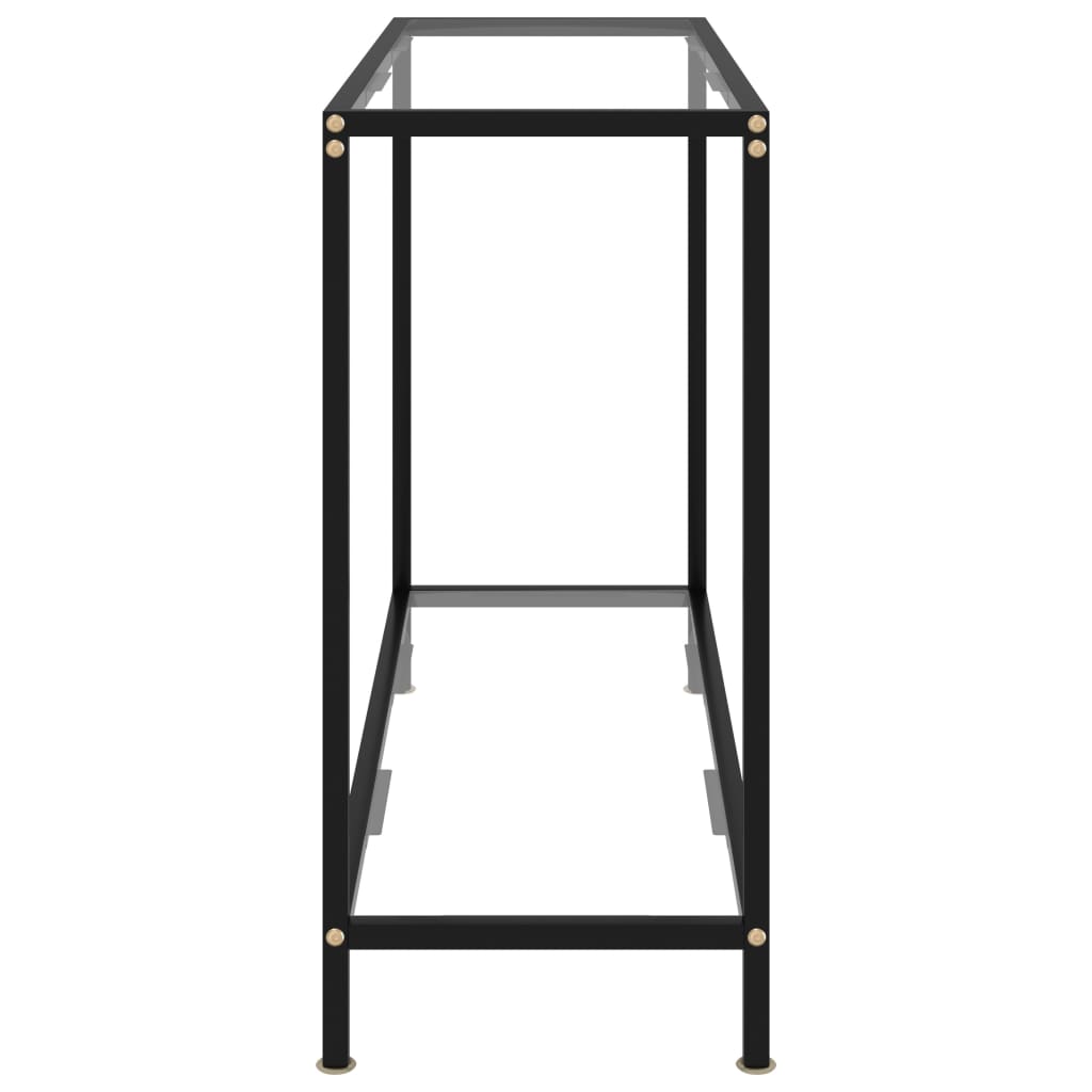 Konsolbord transparent 100x35x75 cm härdat glas