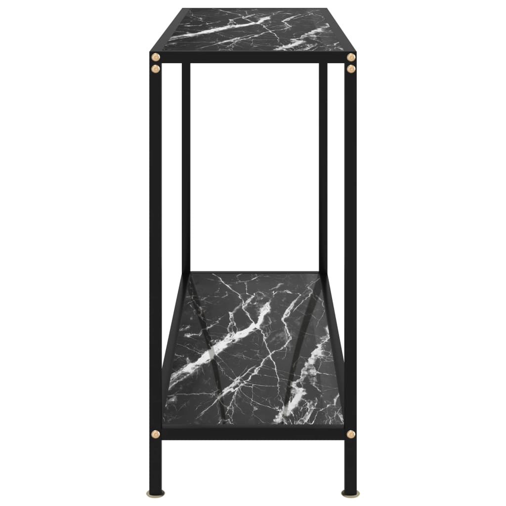Konsolbord svart 100x35x75 cm härdat glas