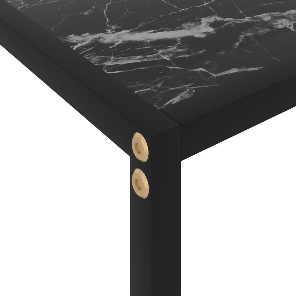 Konsolbord svart 100x35x75 cm härdat glas