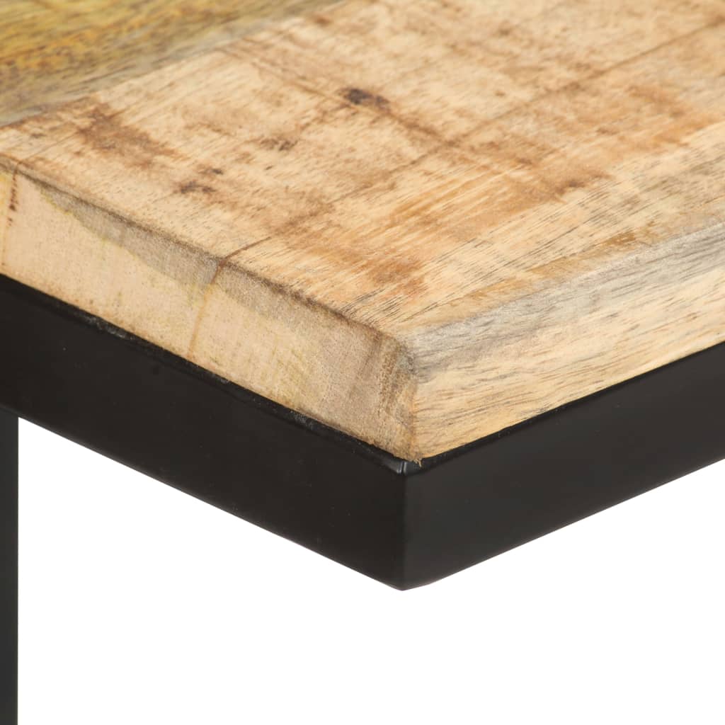 Sidobord 2 st 31,5x24,5x64,5 grovt mangoträ