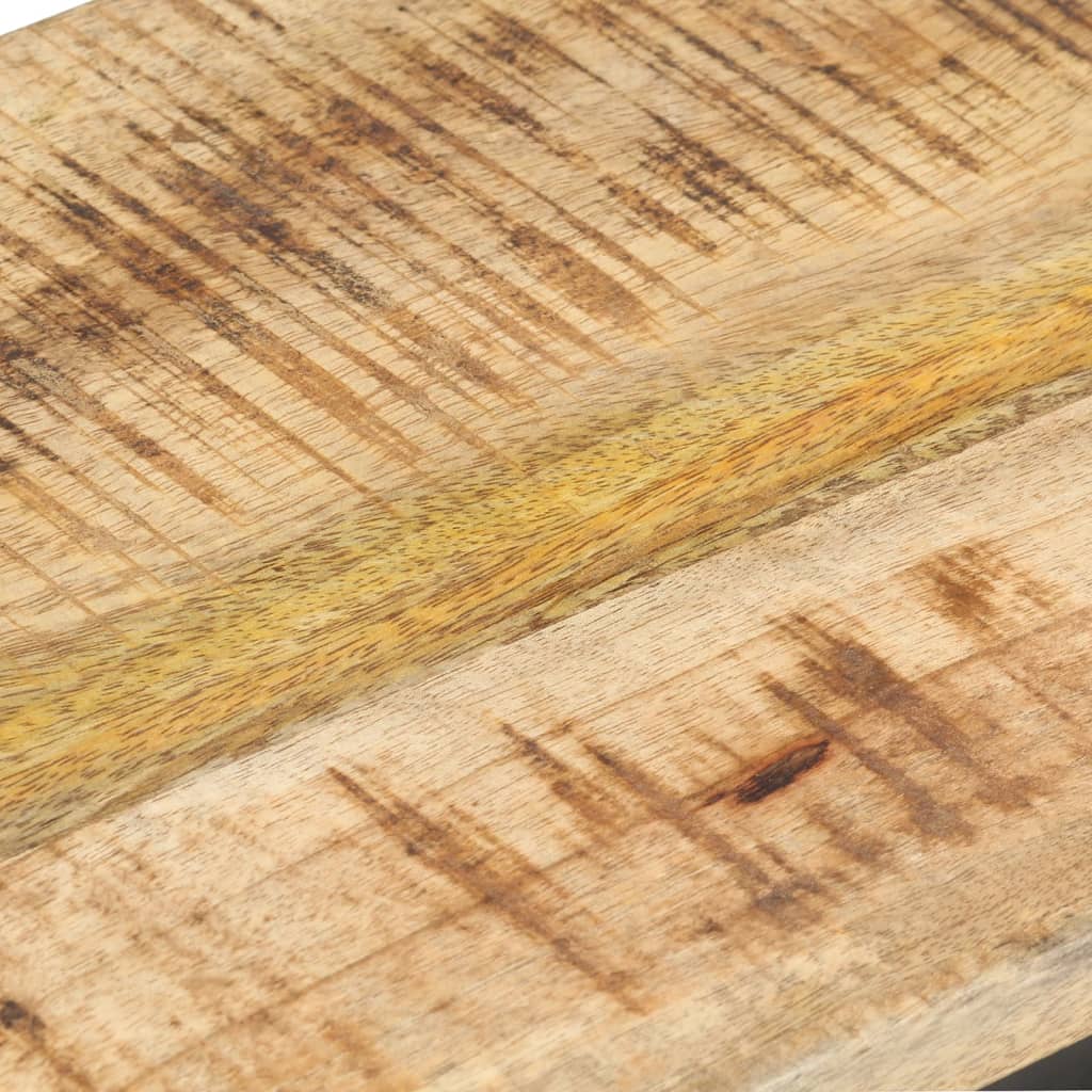 Sidobord 2 st 31,5x24,5x64,5 grovt mangoträ