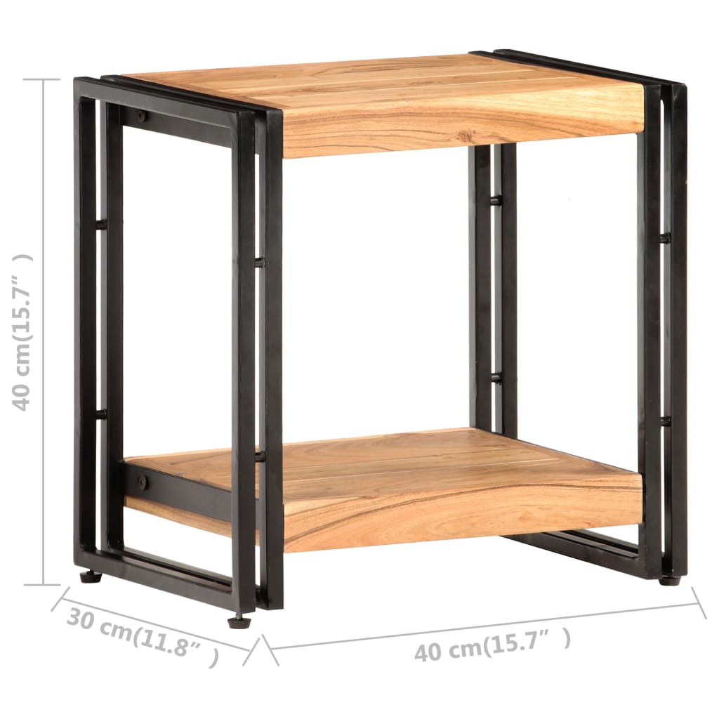 Sidobord 40x30x40 cm massivt akaciaträ