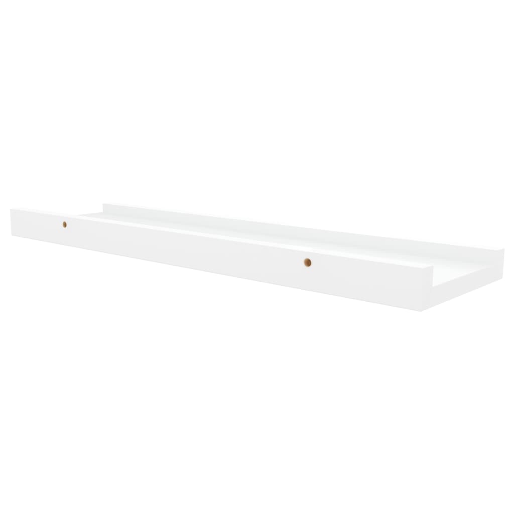 Tavellister 2 st vit 40x9x3 cm MDF