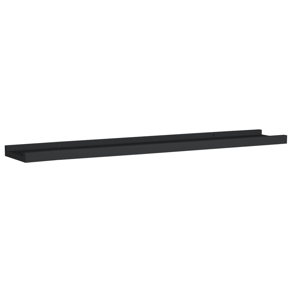 Tavellist 2 st svart 80x9x3 cm MDF