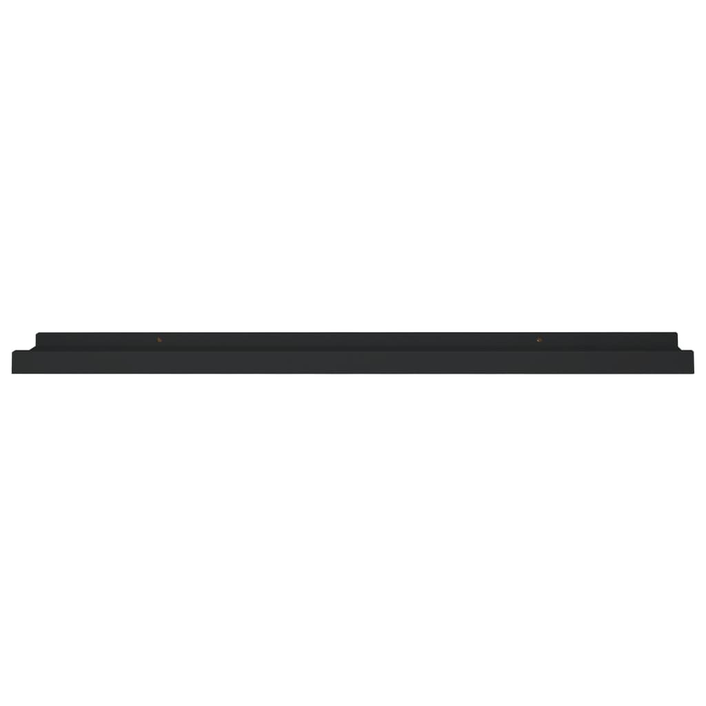 Tavellist 2 st svart 80x9x3 cm MDF
