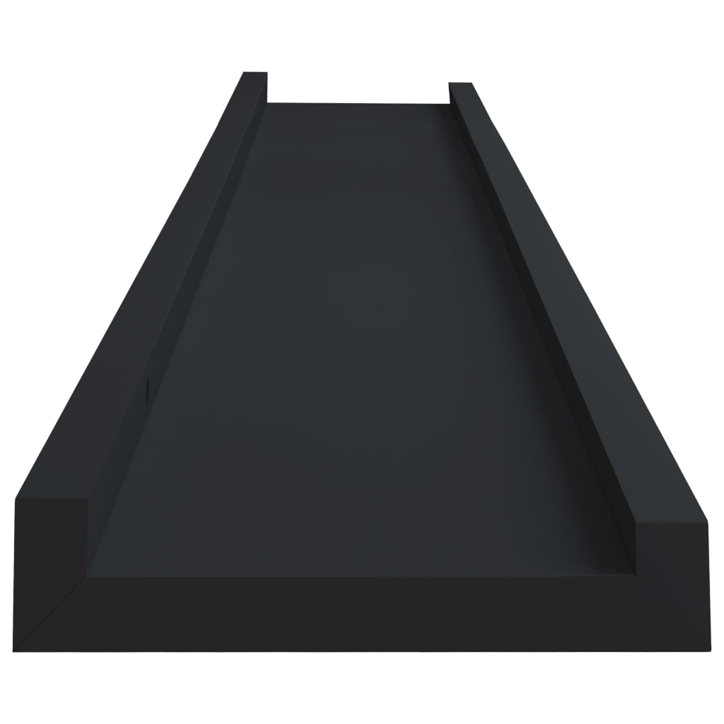 Tavellist 2 st svart 80x9x3 cm MDF