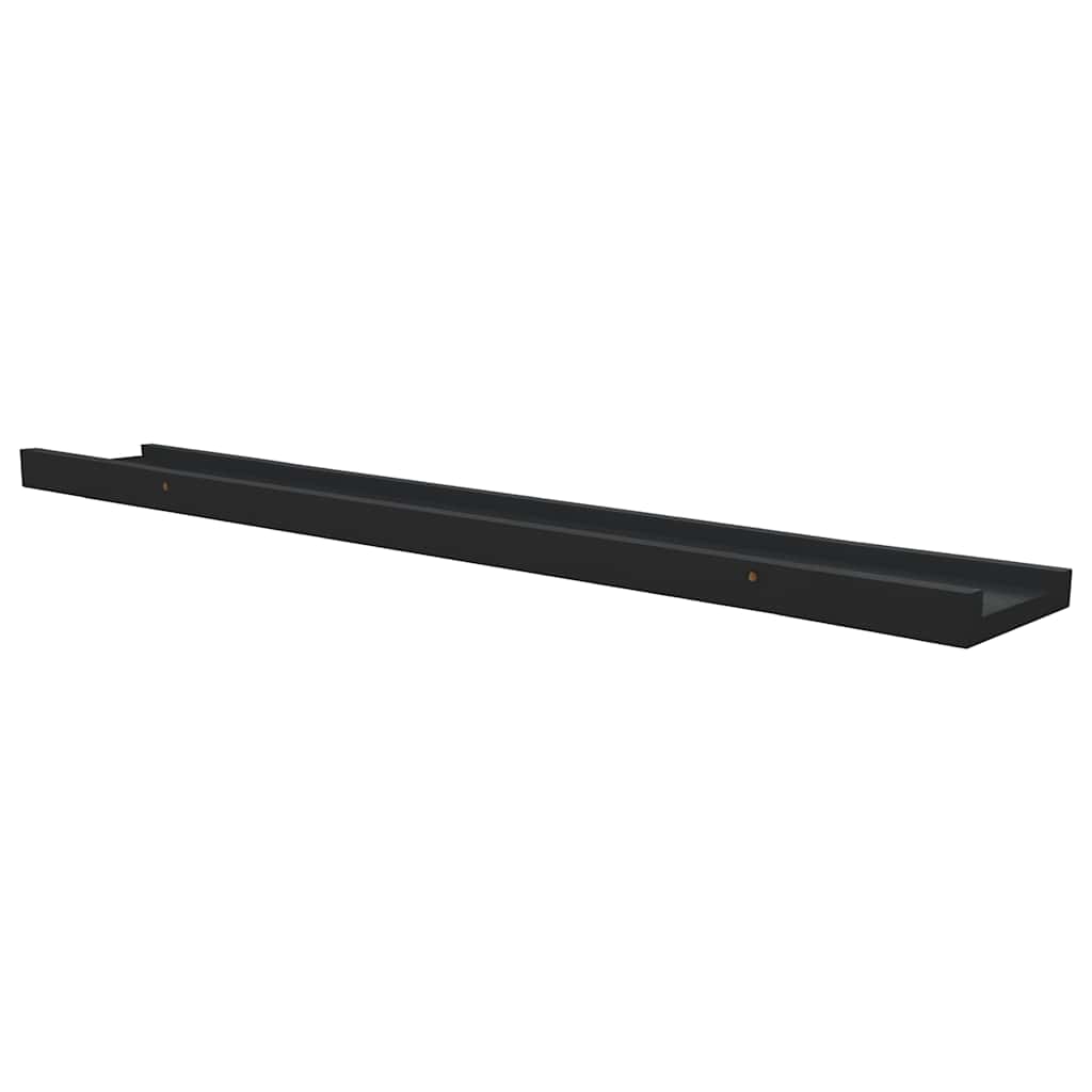 Tavellist 2 st svart 80x9x3 cm MDF
