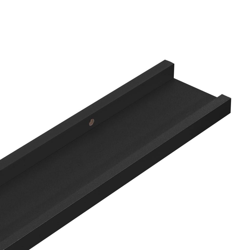 Tavellist 2 st svart 80x9x3 cm MDF