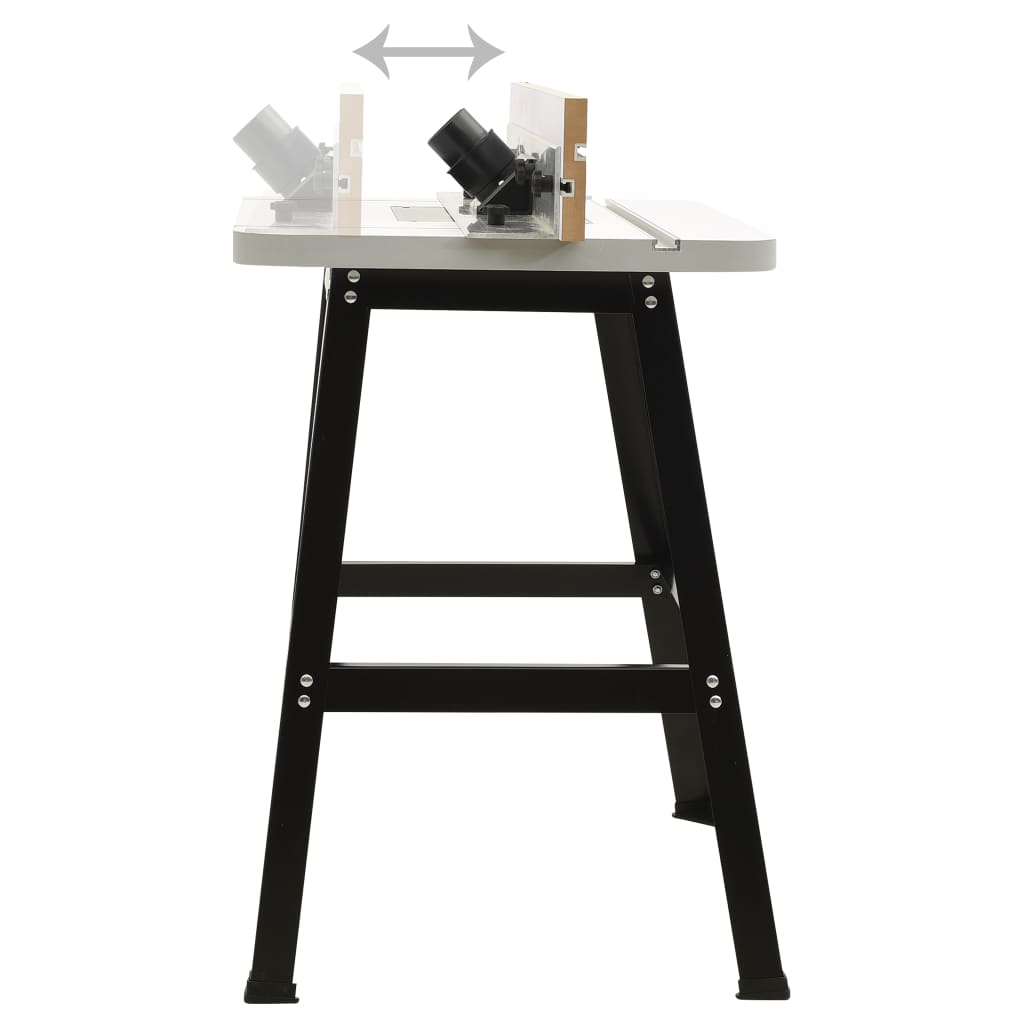 Bord för handöverfräs stål och MDF 81x61x88 cm