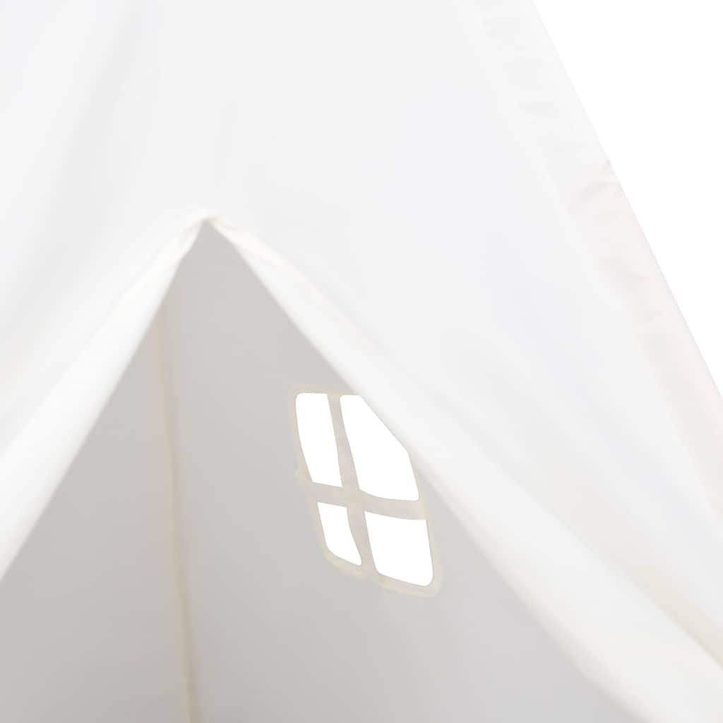 Tipitält för barn med väska peachskin vit 120x120x150 cm