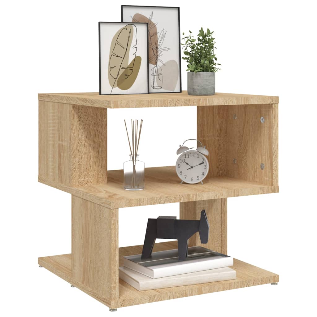 Sidobord sonoma-ek 40x40x40 cm konstruerat trä