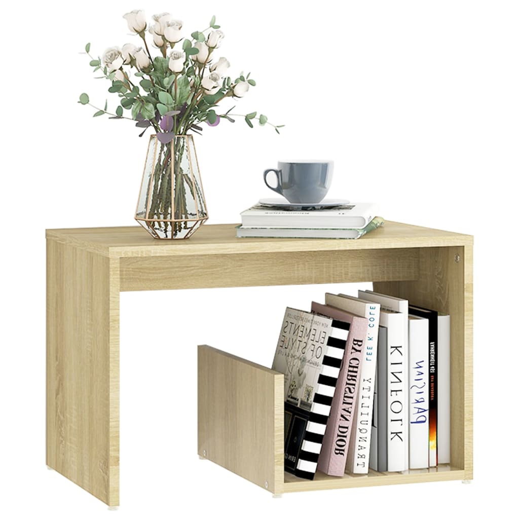 Sidobord sonoma-ek 59x36x38 cm konstruerat trä