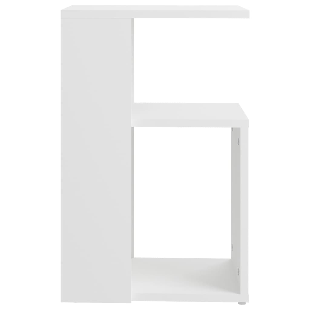Sidobord vit 36x30x56 cm konstruerat trä